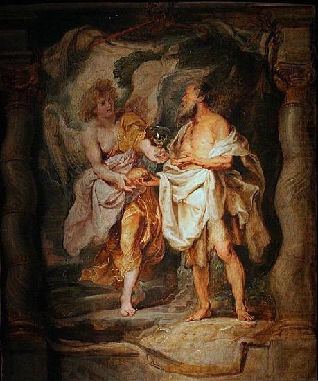 Peter Paul Rubens The Prophet Elijah Receives Bread and Water from an Angel china oil painting image